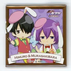 【中古】バッジ・ピンズ 氷室辰也＆紫原敦 「黒子のバスケ 春フェス 黒子のイースター in J-WORLD TOKYO スクエア缶バッジ Ver.3」