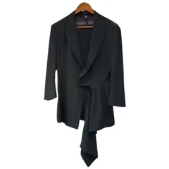 Y's ワイズ 26SS TA/PE CREPE DE CHINE LEFT SIDE CLOTH JACKET デザインジャケット YK-J03-500 2 ブラック 15336のサムネイル