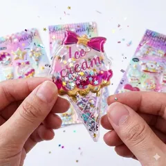 【新品】 おしりぷにぷにシール かわいい ぷくぷく キャラクター 3D マシュマロ ふわふわ もちもち もっちりスクイーズ ステッカー デコレーション (キラキラシール４枚セット) 1