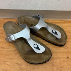 K5808★BIRKENSTOCK ビルケンシュトック Gizeh ギゼ 約24cm シルバー レギュラー幅