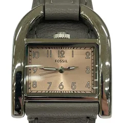 FOSSIL フォッシル ES5265 レザーベルト腕時計/ピンクベージュ×シルバー×グレーのサムネイル