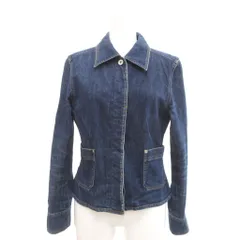 モルガンドゥトワ MORGAN DE TOI 美品 デニムジャケット Gジャン 長袖 レギュラーカラー フラップポケット インディゴブルー /YJ ■GY59