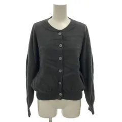 スタジオクリップ Studio CLIP カーディガン コットンニット M 黒 ブラック 無地 ラウンドネック 長袖 /TZ ■GY60