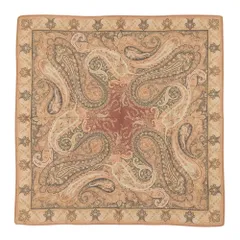 超美品 エトロ ETRO 90年代 ヴィンテージ ペイズリー ウール シルク ストール スカーフ ショール 膝掛 超希少 エスニック ボタニカル レディース