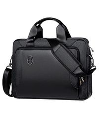 [happylaladream] 15.6-inch Shoulder Bag PC Case PC Bag Laptop Case Business Bag Shoulder Bag Notebook Bag Tablet Shockproof Waterproof Water-repellent Storage Commuting School Job Hunting Business Trip (Black bd504212)