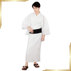 モデル着用品 メンズ 高級ブランド浴衣【芸艸堂 UNSODO 】綿麻☆龍 