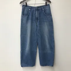 M8081 ITEMS URBAN RESEARCH アーバンリサーチ ワイドパンツ ブルー デニムパンツ 38 L相当 綿100％ デザイン レディース