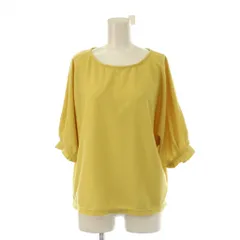 ドレスキップ DRESKIP ニット セーター M 黄色 イエロー ラウンドネック ドルマンスリーブ 七分袖 /LP ■ECD001