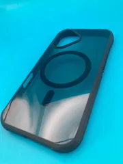 iPhone16対応 MagSafe対応 クリアケース ブラックフレーム 薄型