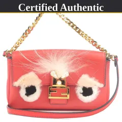 【美品】 Fendi フェンディ バッグバグズ モンスター マイクロバケット 2wayマイクロバッグ 8M0354 レッド
