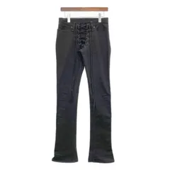 IF SIX WAS NINE イフシックスワズナイン 編み上げ レースアップ ジーンズ デニムパンツ メンズ サイズ29 ブラック ボトムス DM18628■