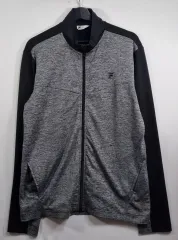 L (100) FILA フィラ グレー+ブラック ジャージ 機能性 ジップアップ