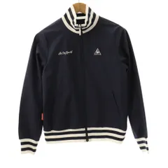 ルコックスポルティフ le coq sportif ジャージ ジャケット M 紺 ネイビー 長袖 ストライプ柄 スタンドカラー /RP ■GY58