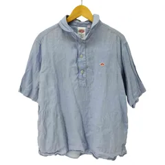 ダントン DANTON ラウンドカラー プルオーバー シャツ 半袖 リネン メンズ JPN：42 