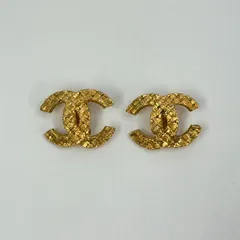 CHANEL ココマーク 2913 ゴールド メッキ ロゴ ヴィンテージ イヤリング