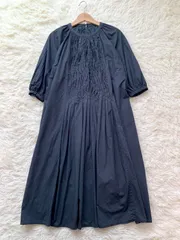 DAMA collection チャコールグレー 七分袖 シャツワンピース ロングワンピース