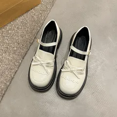 リボン付き 太ヒール パンプス 女性用