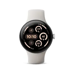 Google グーグル Pixel Watch 3 45mm Polished Silver アルミケース/Porcelain アクティブ バンド(WiFi) GA05736-US