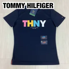 【未使用】【新品タグ付】TOMMY HILFIGER GOLFトミーヒルフィガー モックネック ハイネック 半袖Tシャツ M ネイビー ゴルフウェア レディース 着丈58cm 肩幅35cm 身幅(脇下)42cm 袖丈17cm【デットストック】