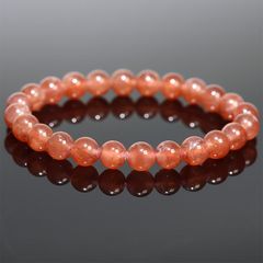 恋愛運♡天然石 インカローズ 透明感ありブレスレット - メルカリ