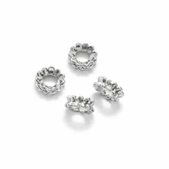  〔AB728-S20p〕6mm スペーサーパーツ ロンデルパーツ シルバーカラー アクセサリーパーツ20個入り