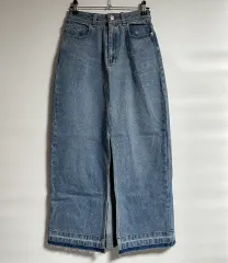 ZARA ザラ スリット ライトブルー デニム スカート ロング丈スカート 24