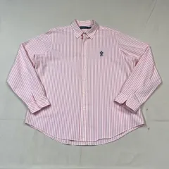 XL) ポロ ラルフローレン クラシック ストライプ ピンク オックスフォード シャツ