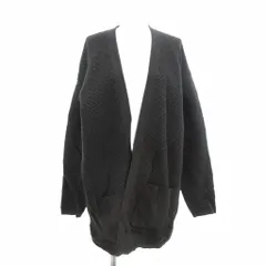 ザラ ZARA 美品 カーディガン M グレー リブ編み ポケット付き /RG ■GY60