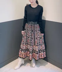 Derhy ニットロングワンピース パネル柄のサムネイル