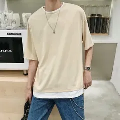 ＜在庫処分＞トップス レディース カーキ 2XL 大きいサイズ シンプル 無地 カジュアル ゆったり 半袖/長袖  bu1