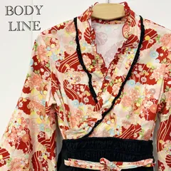 ＢＯＤＹ ＬＩＮＥ  ボディライン ボディーライン 花柄 和風 ロリータ 着物風 ドレス パンツ セット ＦＲＥＥ 和ロリ レッド ブラック 赤 黒 レディース _208021のサムネイル
