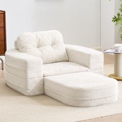LOOSY 1人掛けビーズソファ オットマン 付け替えカバー Ivory - メルカリ