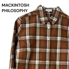 MACKIN TOSH PHILOSOPHY マッキントッシュフィロソフィー ブラウン レディース トップス 長袖 シャツ チェック柄 ユニセックス カジュアル 大人カジュアル【サイズ38】Mサイズ相当 0001342OCのサムネイル