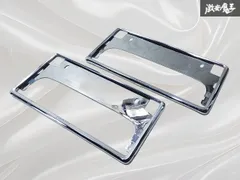 ★破損無し★ トヨタ 純正 汎用 ナンバーフレーム ナンバープレート ライセンスフレーム 2枚セット 前後セット メッキ 08407-00272のサムネイル