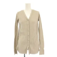 アダムエロペ Adam et Rope' ニットカーディガン長袖 Vネック ストレッチ ワンカラー F グレージュ /BB ■ECB001