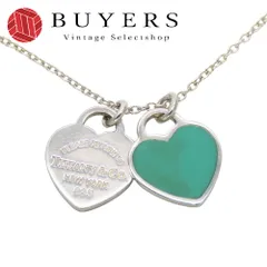 【中古】 ティファニー ネックレス リターントゥ ダブルハート シルバー925 約2.5g シルバー ティファニーブルー ミニ アクセサリー ペンダント レディース 女性 TIFFANY&Co.