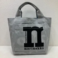 833　marimekko　マリメッコ　モノミニトート　ウニッコ　キャンバス　花柄　グレー系　ハンドバッグ　ミニトートバック　定番　人気のサムネイル