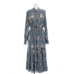 グレイル GRL ワンピース ロング M 青 ブルー 花柄  長袖 /GP ■ECB001