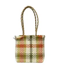 サルヴァトーレフェラガモ レザートートバッグ 編み込み かご マルチカラー ガンチーニ 217226 レディース Salvatore Ferragamo