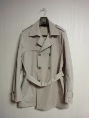 theory セオリー ベージュ コットン トレンチコート シングルコート ハーフコート 105
