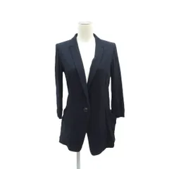 アンタイトル UNTITLED テーラードジャケット 上着 ミドル丈 シングルボタン 七分袖 1 S 紺 /SY42 ■ECD001