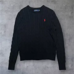 POLO RALPH LAUREN ポロラルフローレン ブラック ケーブル ニット S