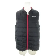 アウトドアプロダクツ OUTDOOR PRODUCTS アウトドアウェア 中綿ベスト L 紺 ネイビー ピンク スタンドカラー ロゴ /AO11 ■GY59