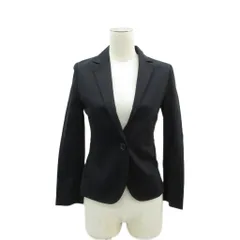 アンタイトル UNTITLED テーラードジャケット 上着 1 黒 ブラック 無地 シングルボタン ミドル丈 /YS43 ■ECC001