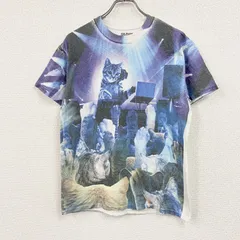 古着 used　GILDAN　ギルダン　半袖プリントTシャツ　フロント全面プリント　白　ホワイト　Mサイズ