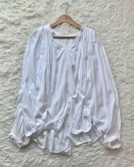 SLOBE IENA 長袖 ホワイト ブラウス サイズ　Free