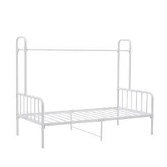 全新品 【ホワイト】パイプベッド シングル ロータイプ 耐荷重 120kg