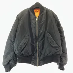 【中古】ALPHA MA-1 ジャケット サイズM　ブラック/オレンジ 0615-573-8335 アルファ[17]のサムネイル