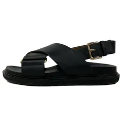 MARNI(マルニ) サンダル 36 レディース フスベット 黒 レザー - メルカリ