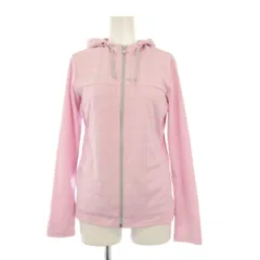 ルコックスポルティフ le coq sportif ジップアップパーカー ジャケット ストレッチ ロゴ 刺繍 バイカラー M ピンク グレー /BB ■GY61